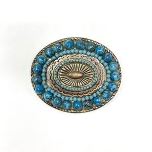 Leatherock Vintage Turquoise Beaded Buckle